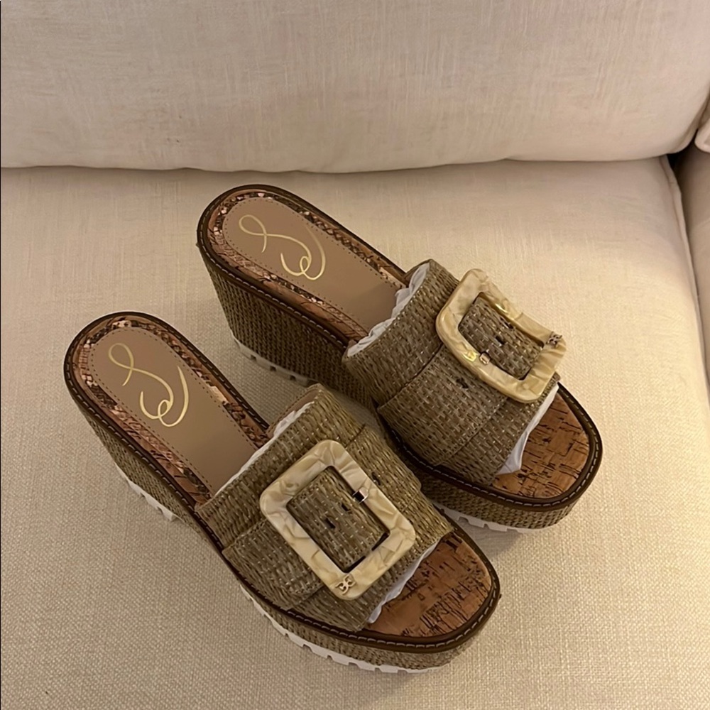 Sam Edelman Stylish Woven Platform Sandals